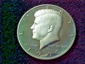 1990 S PROOF KENNEDY HALF DOLLAR - FROM PROOF SET - Picture 1 of 2