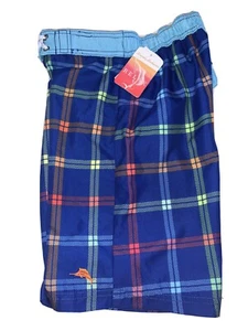 NWT Tommy Bahama Youth Boy's Swimsuit Trunks Multi Color Plaid Size Medium - Picture 1 of 8
