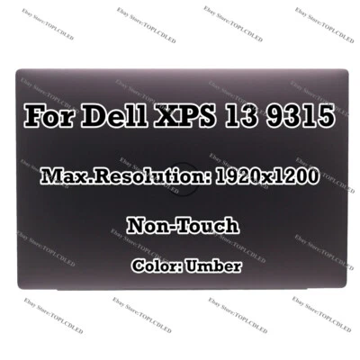 Umber 13" FHD 1920x1200 LCD Non-Touch Screen Panel Assembly For Dell XPS 13 9315 - Image 1 of 4