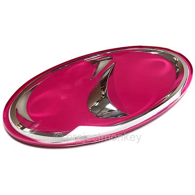 OEM Subaru Impreza WRX STi Pink "i" Front Grill Emblem 4" x 2" Badge Genuine JDM - Image 1 of 2