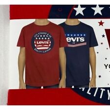 Levi's Boys Youth Tees 2-pack Graphic Front Short Sleeve Tee T Shirt Size 6 / 7