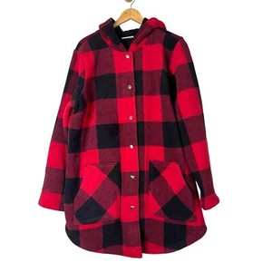 A627207 DENIM & CO Fleece Bonded Sherpa Mantel Taschen Herbst Rot XL - Bild 1 von 6