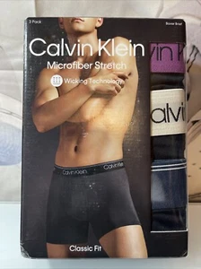 Calzoncillos boxer múltiples elásticos de microfibra Calvin Klein para hombre (paquete de 3) talla 2XL NUEVOS CON ETIQUETAS - Imagen 1 de 2