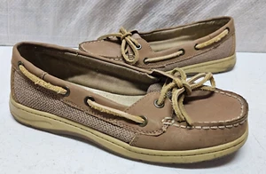 Croft & Barrow Womens Size 7 Boat Shoes Leather Loafers Women Tan Casual - Picture 1 of 9