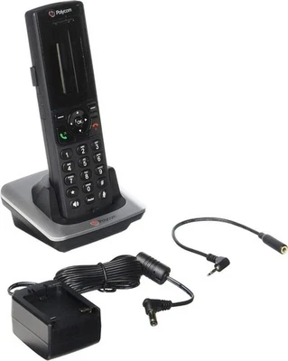 NEW - Polycom VVX D60 Wireless Handset 2200-17825-001 with Base & Charger - Image 1 of 4