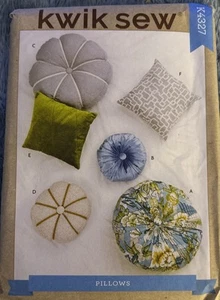 Kwik Sew Flower, Round and Square Pillows Pattern K4327 Uncut - Picture 1 of 2
