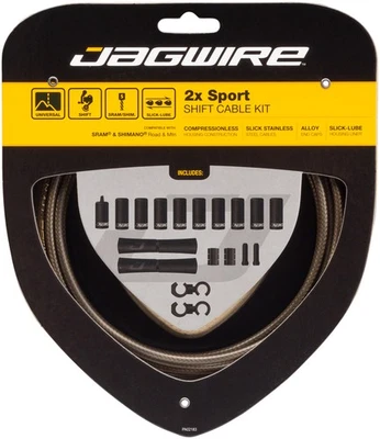 Kit de cables de cambio deportivos Jagwire 2x SRAM/, plata carbono Foto 1 de 2