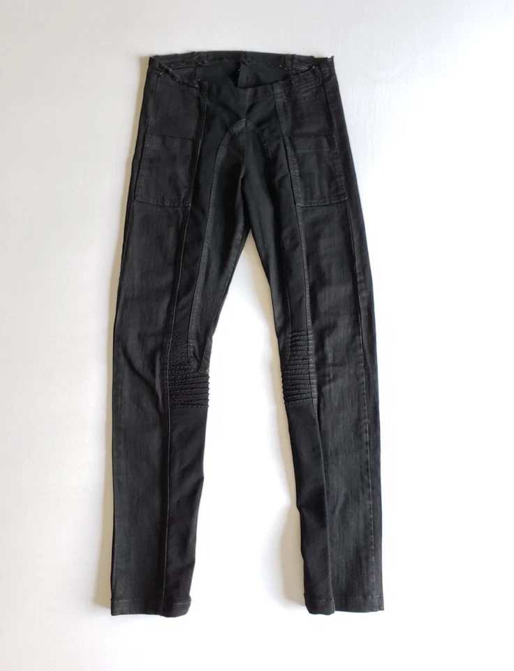 Rick Owens Waxed Moto Denim Size M $650 retail - Image 1 of 4