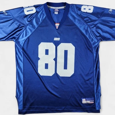 Camiseta de los New York Giants para hombre 2XL azul NFL fútbol Jeremy Shockey Reebok Foto 1 de 4