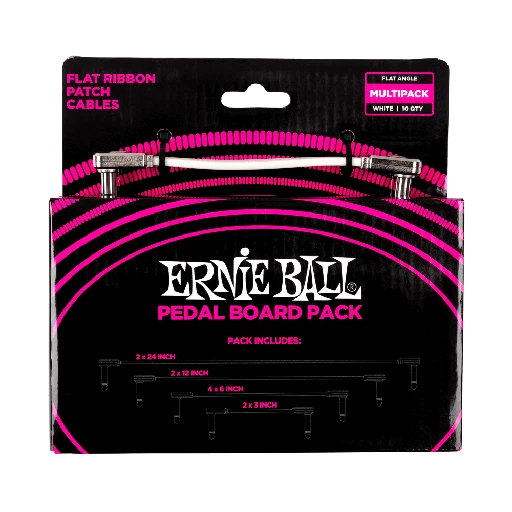 Ernie Ball Cinta Plana Patch Cables Pedalera Multi-Pack, Blanco Foto 1 de 1