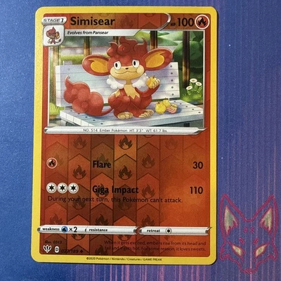 Darkness Ablaze - NM - Simisear 027/189 Reverse Holo (US Seller - Image 1 of 2
