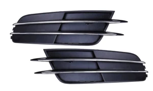 PAIR / SET FRONT BUMPER LOWER GRILLES CHROME TRIMS FITS FOR AUDI A6 C7 2011-2014 - Picture 1 of 7