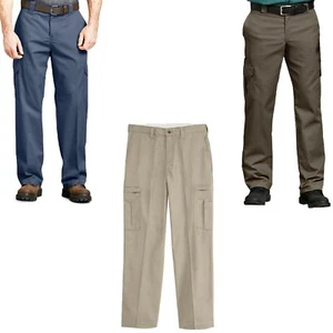 DICKIES MENS FLEX Regular Fit Straight Leg Cargo Work Pants, Mushroom - Picture 1 of 6