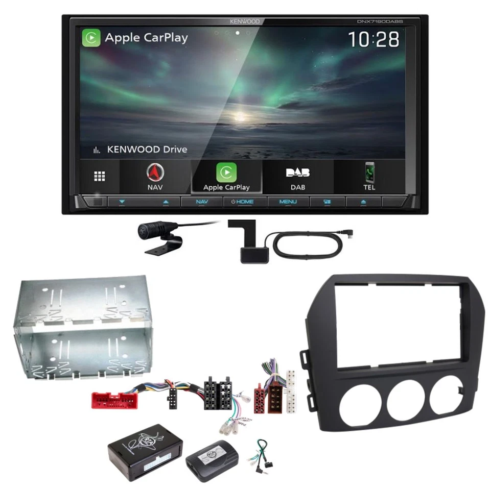 Kenwood DNX-7190DABS Android Auto Carplay DAB+ CD Einbauset für Mazda MX-5 NC FL - Bild 1 von 1