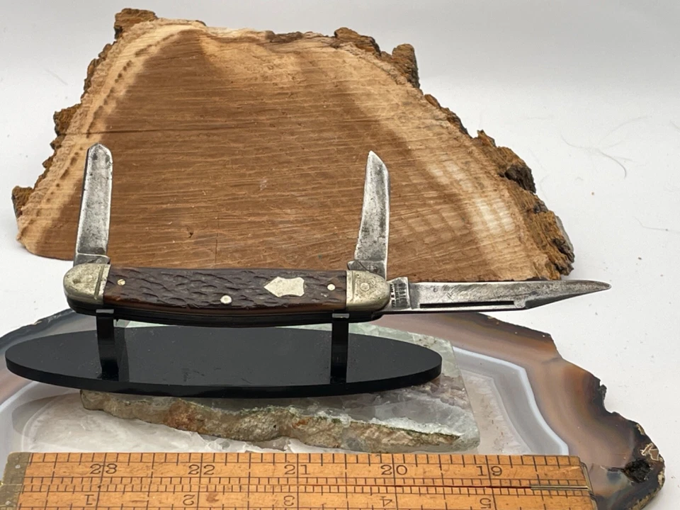 Vintage Western Cutlery Boulder Colo Hecho en EE. UU. #426 3 hojas Stockman--2596.23 Foto 1 de 4