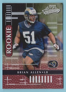 2001 Playoff Absolute Memorabilia RC Brian Allen St Louis Rams #133 1584/1750 - Picture 1 of 2
