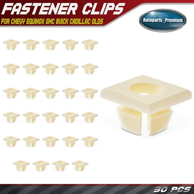 30Pcs #14 Screw Nylon Bumper License Plate Nut Retainer Clips for Chevy GMC Olds - Image 1 of 4