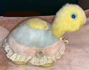 Vintage Eden Toy's Wind Up Multi Color Plush Turtle Musical 11'' Good Condition! - Picture 1 of 7