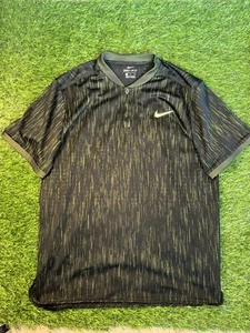 Nike Shirt Mens XL Blade Collar Green Tennis PREMIER ADVANTAGE Polo 801700 - Picture 1 of 5