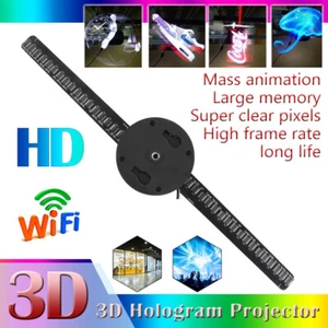 Ventilador Holográfico 3D Holograma Ventilador Proyector 42cm 224LED Lámpara Wi-Fi Pantalla Reproductor - Imagen 1 de 12