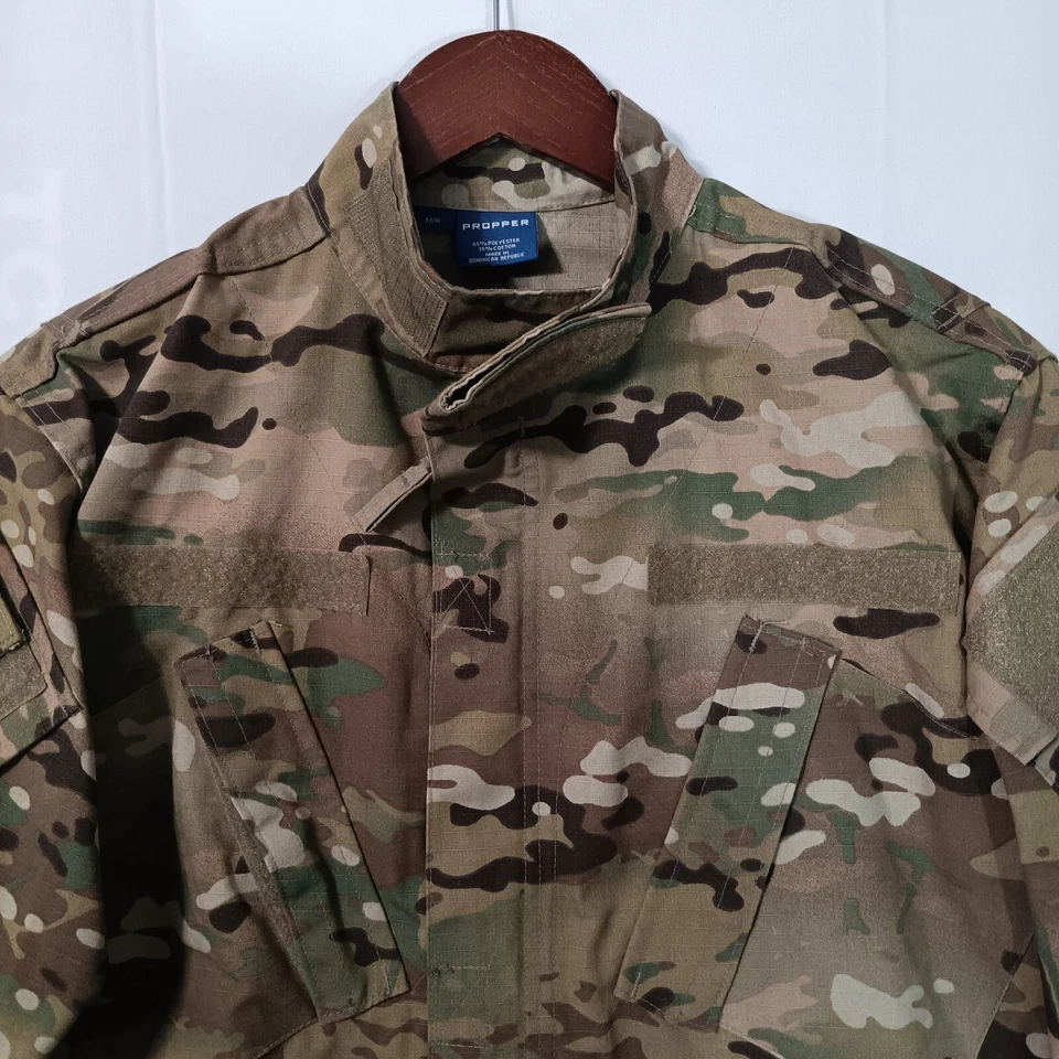 Propper Mens M Camo Tactical Military Hunting Shirt Woodland Forest - Image 1 of 4
