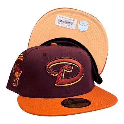 Boné chapéu New Era Arizona Diamondbacks 59FIFTY 98 remendo lateral inaugural 7 1/8 - Imagem 1 de 4