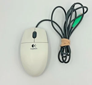 Logitech Ratón Óptico con Cable PS/2 para PC con Windows y Más - Blanco/Negro (M-SBF90) - Imagen 1 de 4