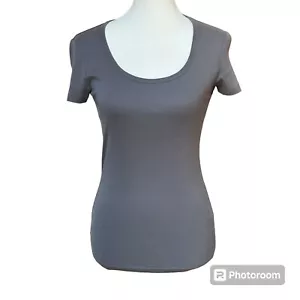 Caslon Women's T-Shirt Grey Size Small Scoop Neck Short Sleeve - Picture 1 of 8