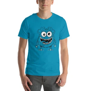 Funny Cute Monster Unisex t-shirt Stylish Good Mood - Picture 1 of 13