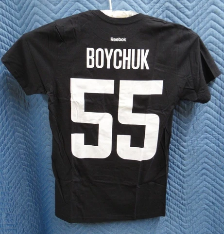 New York NY Islanders Short Sleeve Hockey Game T-Shirt Jersey NHL #55 BOYCHUK Cover