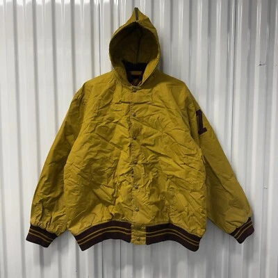 Vintage 70s Wilson Sporting Goods Hooded Varsity Letterman’s Bomber Jacket SZ 46 - Image 1 of 4