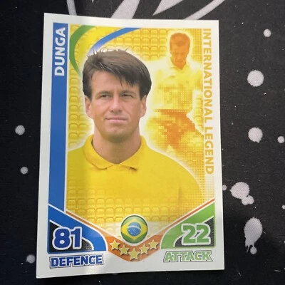 Match Attax World Cup 2010 Football Card - Dunga Brazil International Legend - Image 1 of 2