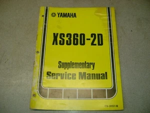 YAMAHA XS 360-2D SUPPLEMENTARY SERVICE MANUAL OEM FACTORY GUIDE BOOK VINTAGE  - Bild 1 von 4
