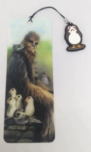 Star Wars Chewbacca Porgs 3D Bookmark Multi-Color with Charm - Picture 1 of 2