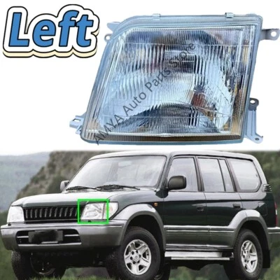 Left For Toyota LAND CRUISER PRADO LC90 1996 2002 GLASS Headlight Head lamp Foto 1 de 4