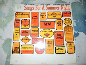 25 Songs for a Summer Night - Various 1963 Vinyl Record Columbia 2 LPs - Picture 1 of 3