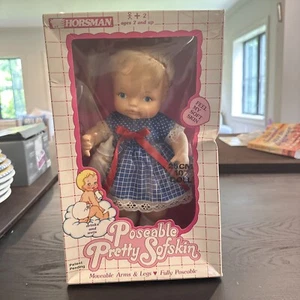 VINTAGE HORSMAN 10" SOFTSKIN BABY DOLL IN Box NEW Bottle Drinks And Wets Soft 90 - Picture 1 of 10