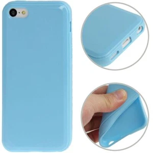 Etui ochronne TPU do telefonu komórkowego Apple iPhone 5C niebieskie - Zdjęcie 1 z 4