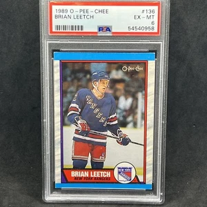 1989-90 O-Pee-Chee Brian Leetch #136 PSA 4 Rookie RC HOF - Picture 1 of 2