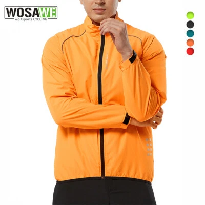 WOSAWE Ultralight Bicycle Jacket High Visibility Reflective Cycling Windbreaker - Image 1 of 4