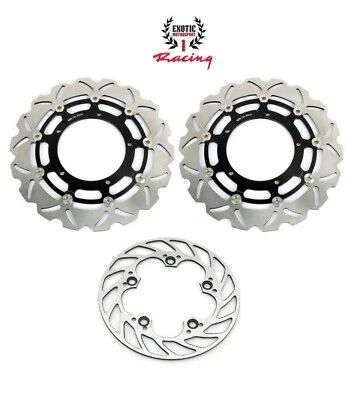 Front and Rear Brake Disc Rotors Set For Yamaha YZF R1 2004/06 and 2015- Up - Image 1 of 4