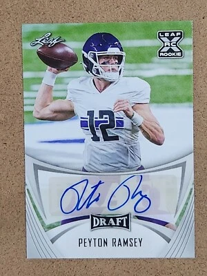 2021 Leaf Draft Football Autographs #BA-PR1 Peyton Ramsey - Image 1 of 2