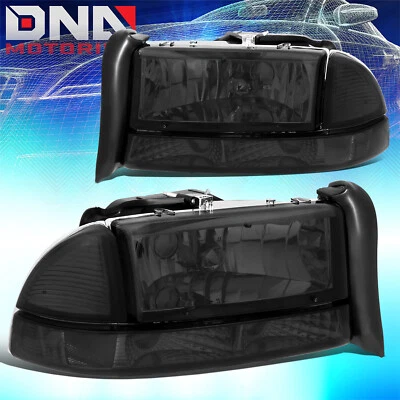 For 1997-2004 Dodge Dakota Durango Headlight Corner/ Bumper Lamps Smoked Lens - Image 1 of 4