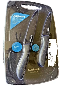 Cuisinart 5 Stück Keramik Antihaftbeschichtet Messer Set mit Schneidebrett - Schwarz - Bild 1 von 1