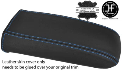 CUBIERTA TAPA REPOSABRAZOS CUERO GRANO SUPERIOR PUNTO AZUL PARA TOYOTA CELICA MK7 99-2005 Foto 1 de 3