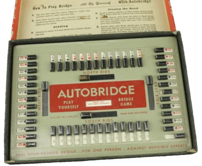1950 Autobridge Play-Yourself Bridge Game BEGINNERS Charles H Goren COMPLETE - Image 1 of 4