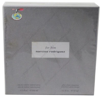 Narciso Rodriguez for him 2 Pces Set 3.4/3.3 oz Edt Spray + 1.7  A/S  New In Box - Image 1 of 2