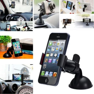 Universal 360 In Car Mobile Phone Holder Suction Clamp Windscreen Mount Cradle - Picture 1 of 6