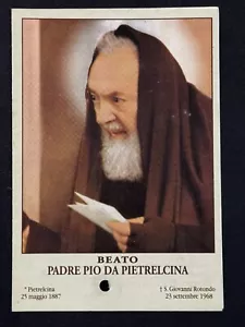 heilige Karte Reliquie Santino Reliquie Reliquia "BEATO PADRE PIO DA PIETRELCINA" - Bild 1 von 3