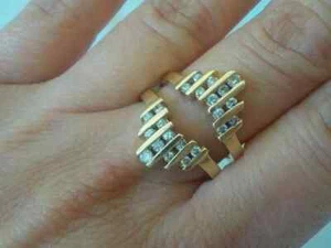 1.20Ct Round Lab Created Diamond Enhancer Wrap Guard Ring 14K Yellow Gold Plated - Picture 1 of 6
